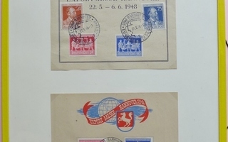 TAULU  Postikortti 1948 Messut Saksa toimiston seinälle
