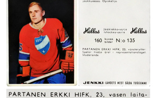 ERKKI PARTANEN HIFK KERÄILYKORTTI 1965 ILMAINEN TOIMITUS