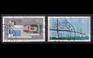 Saksa 1321-2~1 ** Europa arkkitehtuuri (1987)