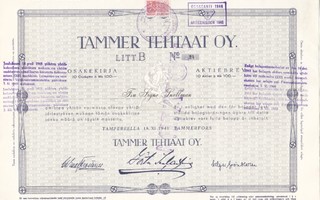 1941 Tammer Tehtaat Oy, Tampere - Gösta Serlachius sign.