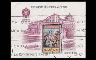 Espanja 2892BL34 o Postimerkkinäyttely EXFILNA (1989)