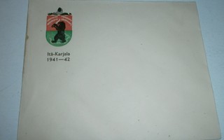 Kirjekuori Itä-Karjala 1941-42 + vaakuna, käyttämätön