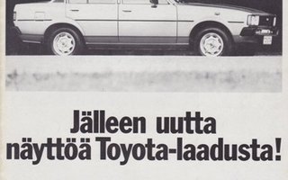 Toyota Corolla TM-testi -esite, 1981