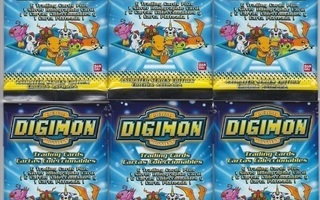Digimon keräilykortit 18 kpl avaamattomat Boosterit paketti