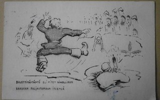 Balettinäytös vihollisille, piirrospk, Kenttäpostia 1941