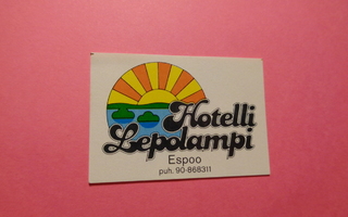 TT-etiketti Hotelli Lepolampi, Espoo