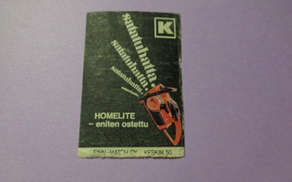 TT-etiketti K Homelite - eniten ostettu
