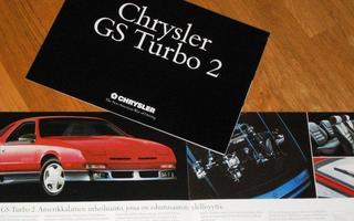 1990 Chrysler GS Turbo 2 esite - suom - KUIN UUSI