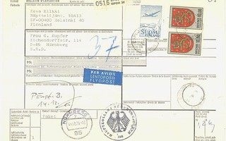 1974 10mk vaakuna ym lentopaketti Saksaan