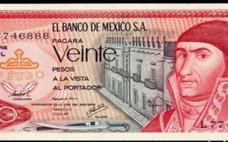 Meksiko 20 Pesos 1977 P64d UNC