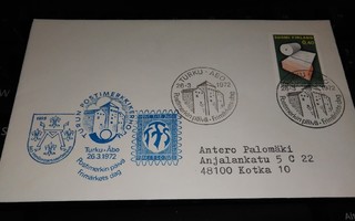 Turku Postimerkkikerho hieno kuori 1972 PK450/20