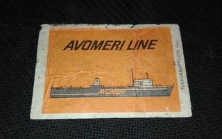 Laiva-aiheinen Tikkuaski Etiketti Avomeri Line PK160/12