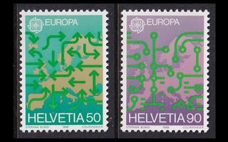 Sveitsi 1370-1 ** Europa liikenne ja viestintä (1988)