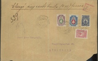 1917 VE 36 ym vakuutettu kirje Ruotsiin