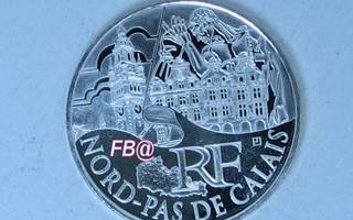 10 euro hopeaa RANSKA 2011 maakuntaraha NORD-PAS DE CALAIS