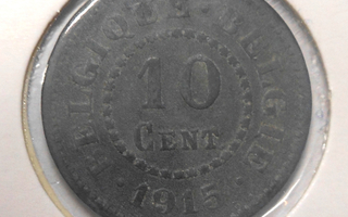 Belgium. 10 centimes 1915. Zink.
