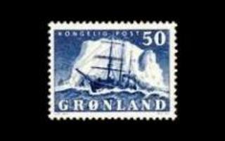 Grönlanti 34 ** Laiva ja jäävuori 50 öre (1950)