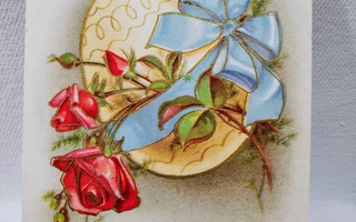 pääsiäiskortti Pääsiäismuna ja ruusut