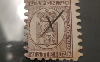 5 p, 1866, Isohampainen