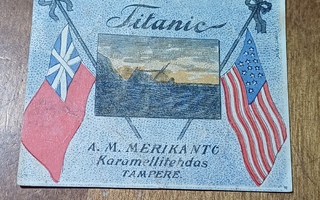 Titanic A. M. Merikanto Tampere makeispaperi! Uppoamassa