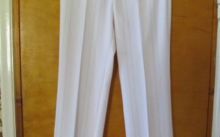 Papaya Fashion UUDET upeat  valkoiset liituraita housut XS !