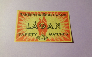 TT-etiketti Lågan safety matches