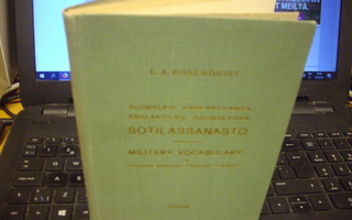 Rosenquist : SOTILASSANASTO  ( 1 p. 1940 ) SIS.PK !