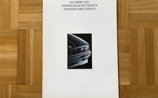 Esite BMW 3-sarja E30 lisävarusteet 1993: Touring ja Cabrio
