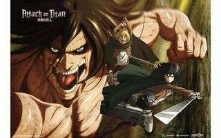 ATTACK ON TITAN FABRIC POSTER 84CM X 118CM	(19 039)	kangas j