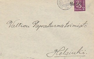 1936 Kirje Postivaunu 38, rivileima Meteli