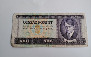 Unkari 500 Forinttia 1990, käytetty seteli