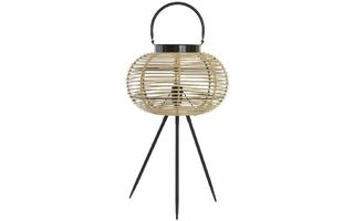 Pöytälamppu DKD Home Decor Musta Metalli Ruskea Bambu (34 