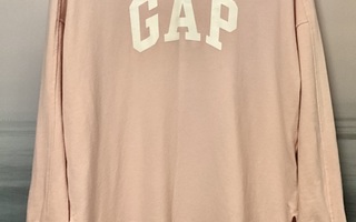 GAP oversize pink cameo roosa logo college M( L)