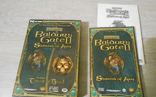 Baldur's Gate II pahvipaketti ja manuaali