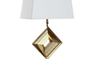 Pöytälamppu DKD Home Decor Valkoinen Polyesteri Metalli Kr
