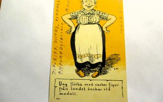 Ung flicka - 1905 Tampere paikalliskorttina