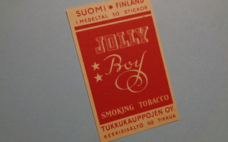 TT-etiketti Jolly Boy smoking tobacco
