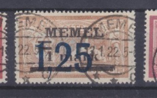 Saksa reich Memel  1922 Mi 49-51