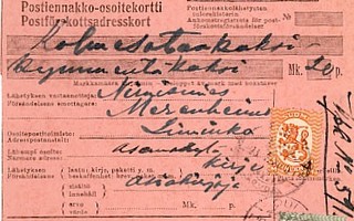 1928 postiennakkovapaakirje M17 1,mk B hr W1, Oulu