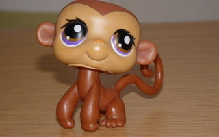 LITTLEST PET SHOP ruskea lilasilmä APINA #56