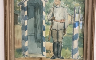 Hennalan varuskunnan vartiomies maalaus 1940