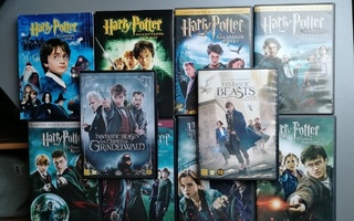 DVD-paketti Harry Potter 1-8 Ihmeotukset 1-2