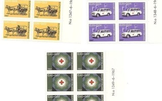 Punainen Risti 1967 , Norma No 649-651 ,numerokuusilot