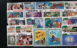 Walt Disney postimerkkejä * 21 kpl