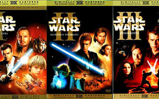 Star Wars elokuvat I-III (á 2DVD suomi) + Fanboys, yht 7xDVD