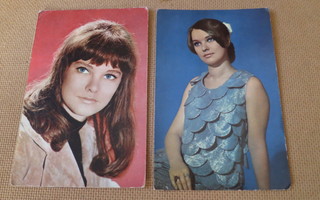 CCCP: kaksi vintage filmitähtikorttia - Ljudmila Gladunko