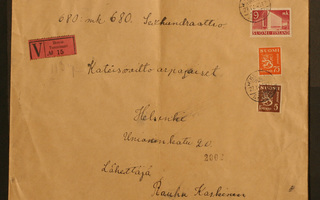 # 18992 # V-Ekenäs/Tammisaari 2pl kirje Helsinki - 1943