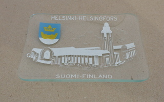 Helsinki käyttämätön lasinen tuhkakuppi 1950-60-luku