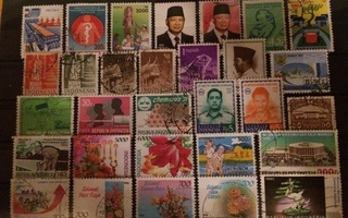 INDONESIA Kaakkois-Aasia suuri levyllinen merkkejä