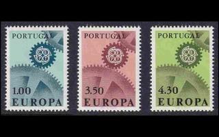 Portugali 1026-8 ** Europa (1967)